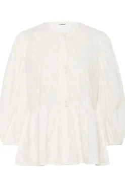 SLIsja Blouse SS Broken White 30408626