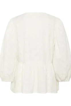 SLIsja Blouse SS Broken White 30408626