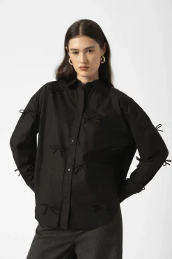 SLJoa Bow Shirt LS Black