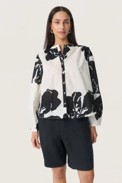 SLJoanne Shirt LS Whisper White Mega Flower 30408321
