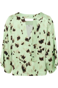 SLMarcela Blouse Smoke Green Brush Print 30408434