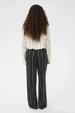 SLMarcela Printed Pants Black W White Stripes 304533 30408923