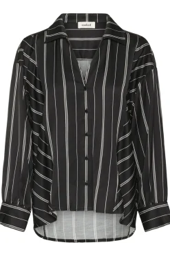 SLMarcela Printed Shirt Black W White Stripes 304533 30408904