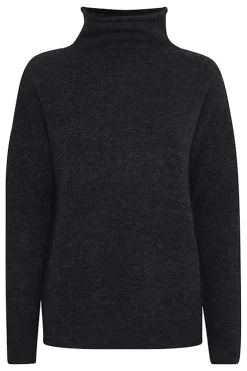 SLMiya Slim Sleeve Pullover Black Melange