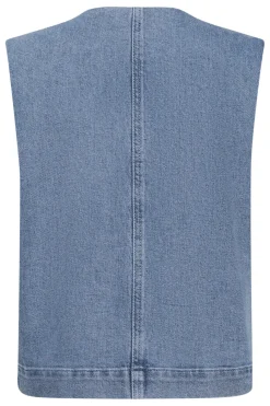 SLRinatina Waistcoat Medium Blue Denim 301130 30409278