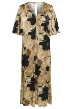 SLRiyan Dress Timberwolf Watercolor Print 30408963