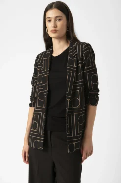 SLShirley Printed Blazer Black W. walnut Monogram 30405041