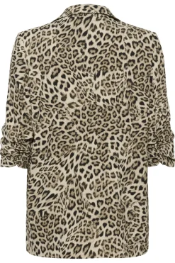 SLShirley Printed Blazer Brown Leopard Print 30405041