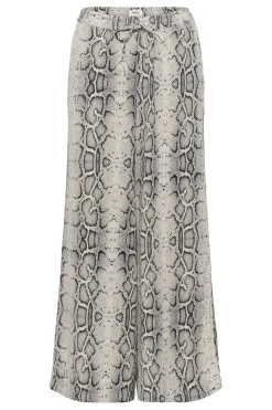 SLShirley Wide Printed Pants Grey Snake Print 30408449
