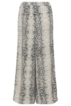 SLShirley Wide Printed Pants Grey Snake Print 30408449