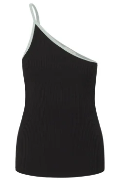 SLSimone Strap Top Black with Silver Blue 30407321