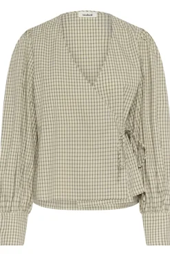 SLSivah Oriana Blouse Parchment Checks 304511 30408902