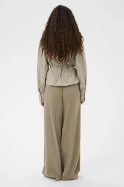 SLSivah Oriana Blouse Parchment Checks 304511 30408902