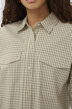 SLSivah Shirt LS Parchment Checks 304511 30408908