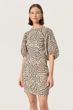 SLZazu Dolore Printed Dress SS Leopard Print 30408464