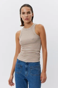 SNOS434 7120 Beige Striped SNOS434