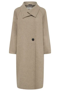 ThoraIW Collar Coat R Sandy Grey Melange 30111083