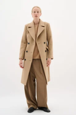 ThoraIW Lapel Coat R Tobacco Brown 30110808