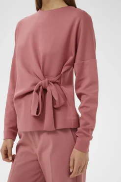 TRIIW VINCENTIW KNOT BLOUSE WITHERED ROSE 181435 30112203