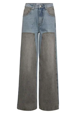 TwoTone Patch Jeans Blue/Grey Mix HL10377