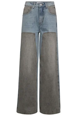 TwoTone Patch Tall Jeans Blue/Grey Mix HL10486