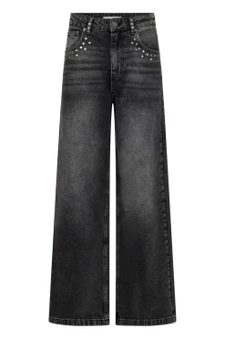 VickyCC Stud Wide LL Jeans 96Black 31639