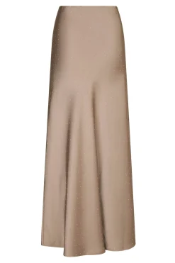 Viso Heavy Sateen Bedaz Skirt DARK TAUPE 166890