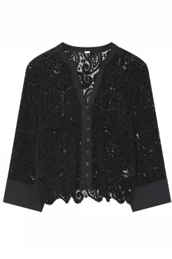 Vivian, lace shirt 1999Black 58629/8038
