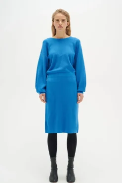 WanettaIW Ilze Oneck Dress Spring Blue 30108891