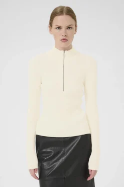 YasmiaGZ zipper pullover NOOS Egret 10909819