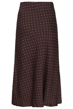 ZaniaIW Skirt Brown Bordeaux Small Dot 305 30111253