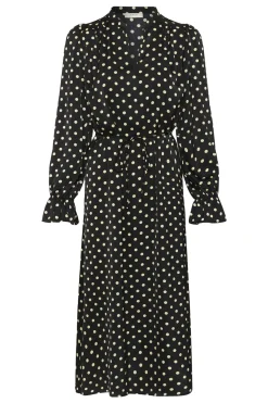 ZeemaIW Dress Black Spaced Dots 300177 30111247