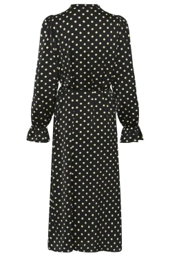 ZeemaIW Dress Black Spaced Dots 300177 30111247