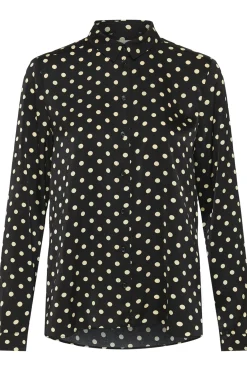 ZeemaIW Shirt Black Spaced Dots 300177 30111245