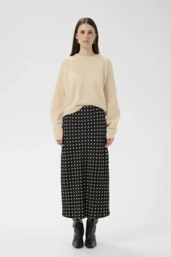 ZeemaIW Skirt Black Spaced Dots 300177 30111244